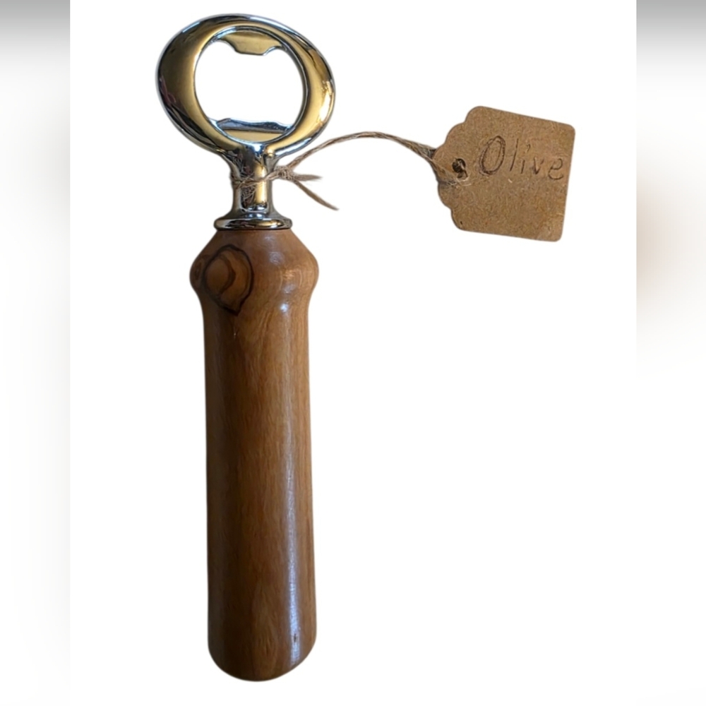 NEW Bespoke Olive Wood Bottle Opener.